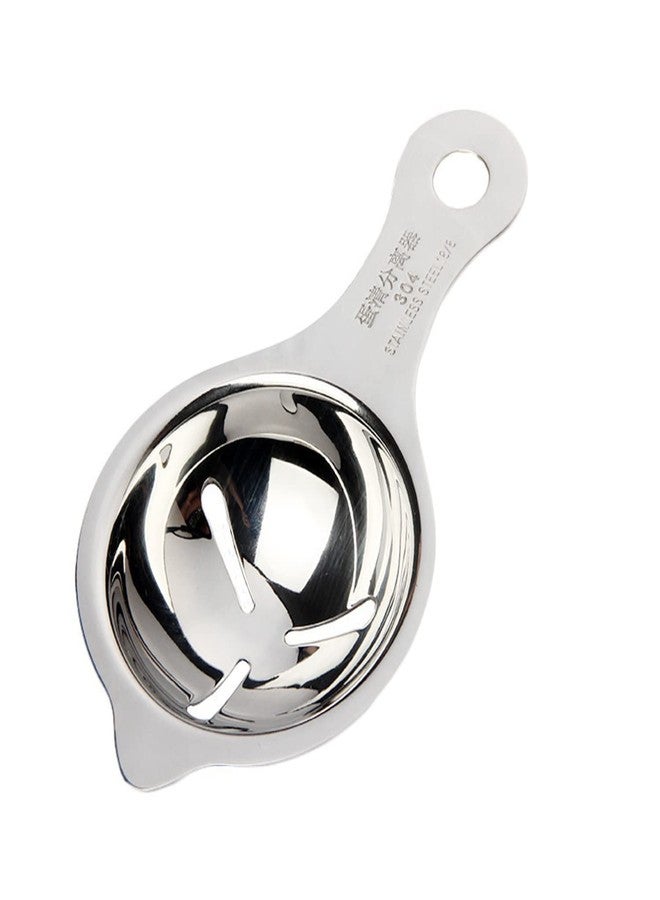 Dhvsam 1 PCS Stainless Steel Egg Separator, Yolk White Divider Strainer Filter Dishwasher Safe Kitchen Bake Tool. (Silver) - Image 1